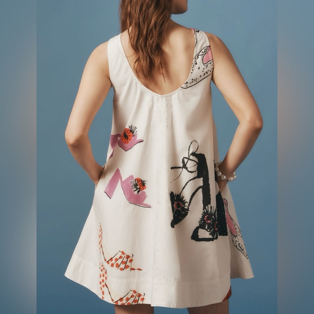 Anthropologie shoe White Mini Dress - Picture 3 of 12